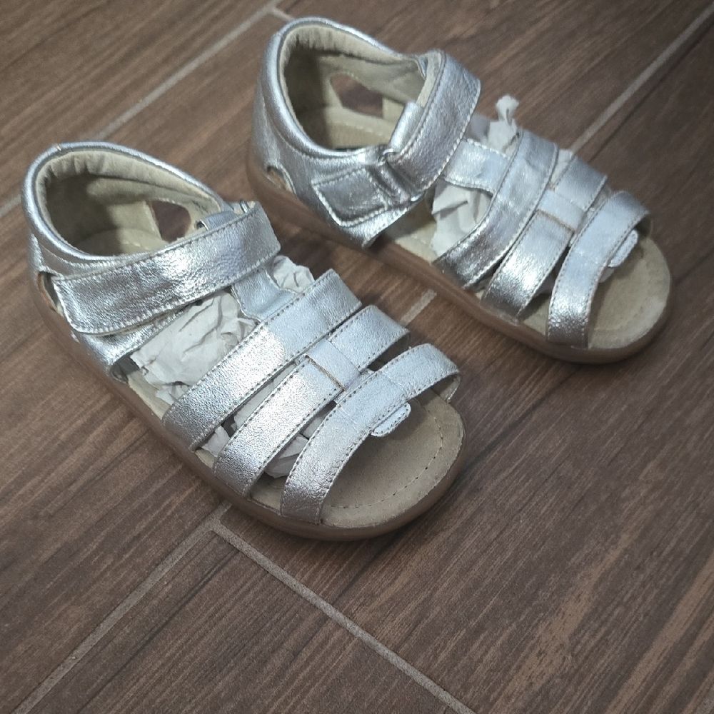 Silver Kids Sandals